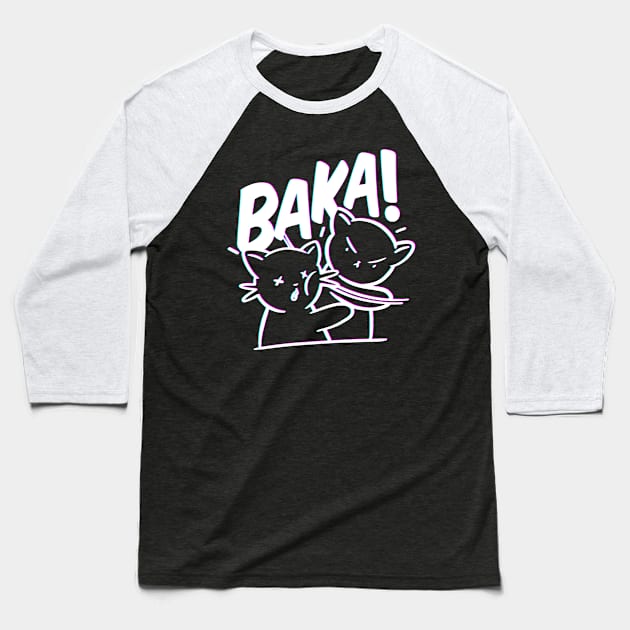 Baka Cat Anime Japan Cosplay Otaku Merch Kawaii Baseball T-Shirt by wbdesignz